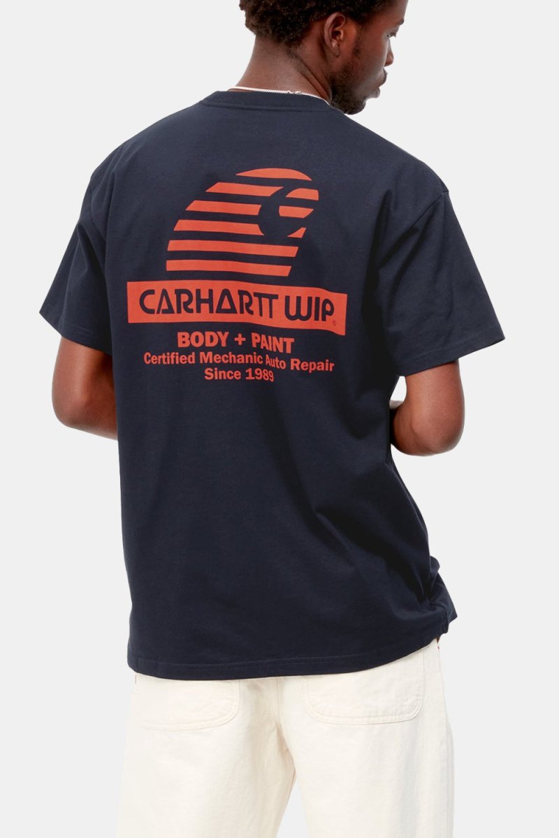 Carhartt WIP Short Sleeve Mechanic Pocket T-Shirt (Dark Navy / Brick) | T-Shirts