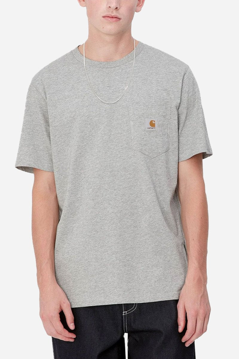 Carhartt WIP Short Sleeve Pocket T-Shirt (Grey Heather) | T-Shirts