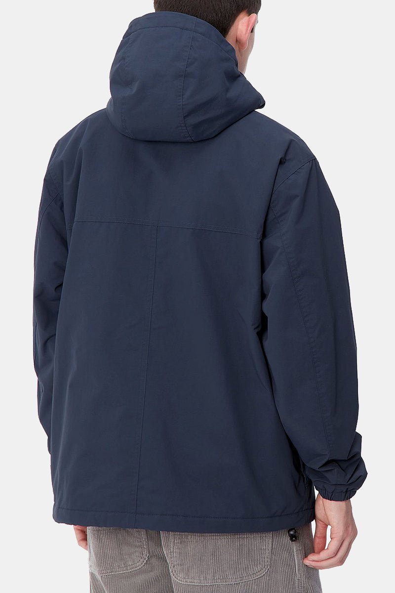 Carhartt WIP Windbreaker Pullover Jacket (Air Force Blue/White) | Jackets