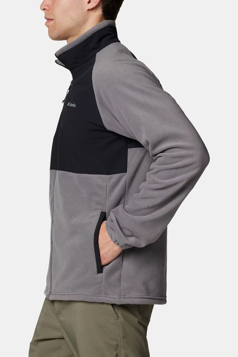 Columbia Sage Peak™ Full Zip Fleece (City Grey/Black) | Sweaters