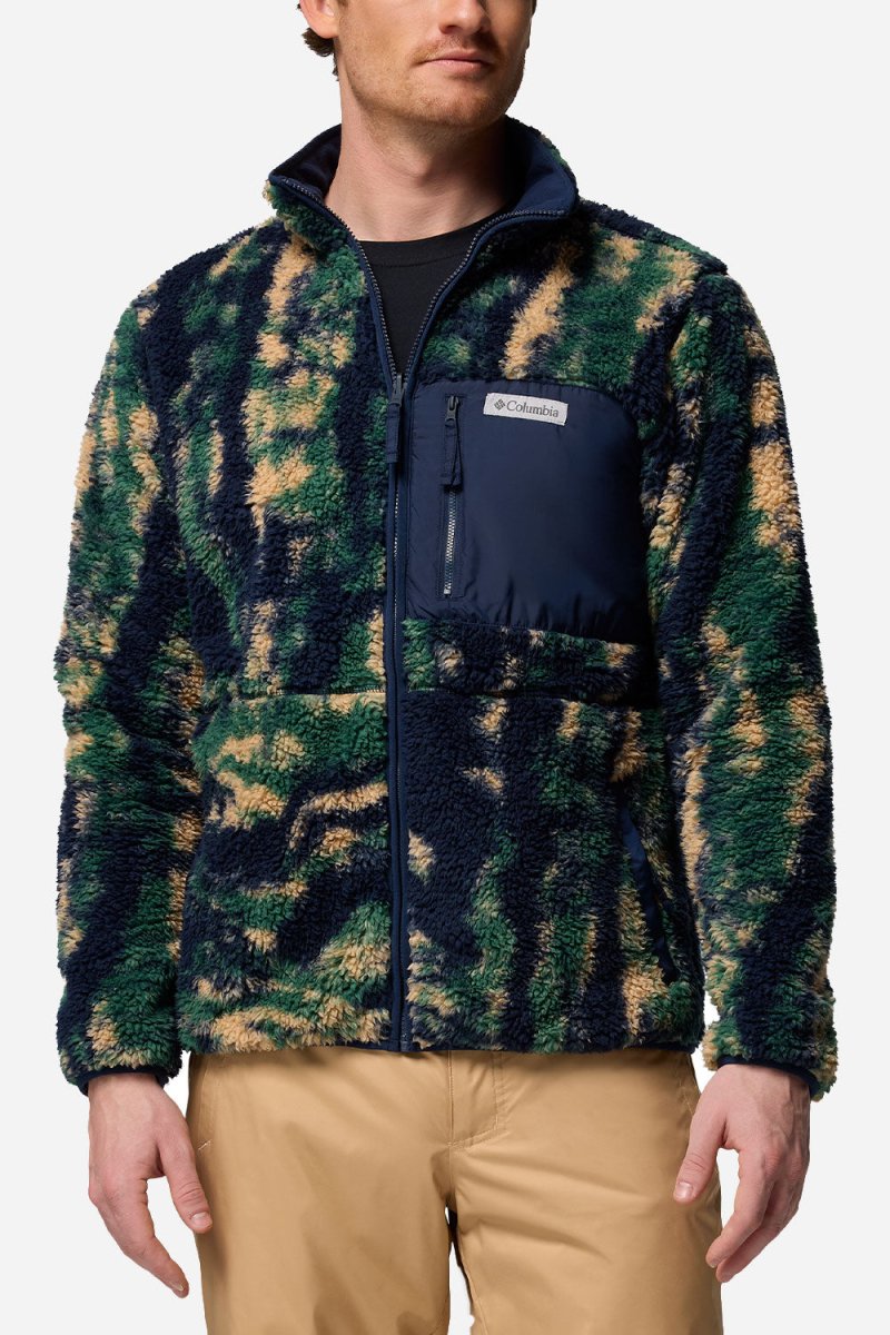 Columbia Winter Pass™ Reversible Fleece (Collegiate Navy/Tracks) | Sweaters