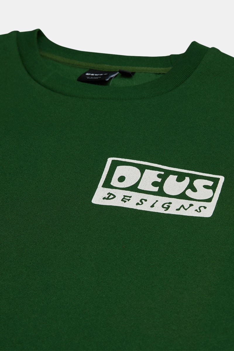 Deus Nice To See You Crew Sweatshirt (Hillside Green) | Sweaters