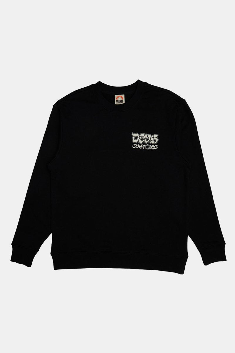 Deus Rinse Wash Crew Sweatshirt (Anthracite) | Sweaters