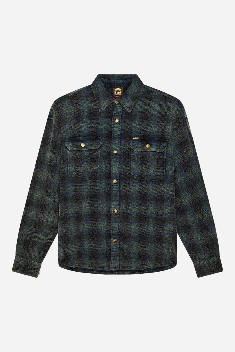 Deus Too Busy To Work Check Shirt (Black Check) | Shirts