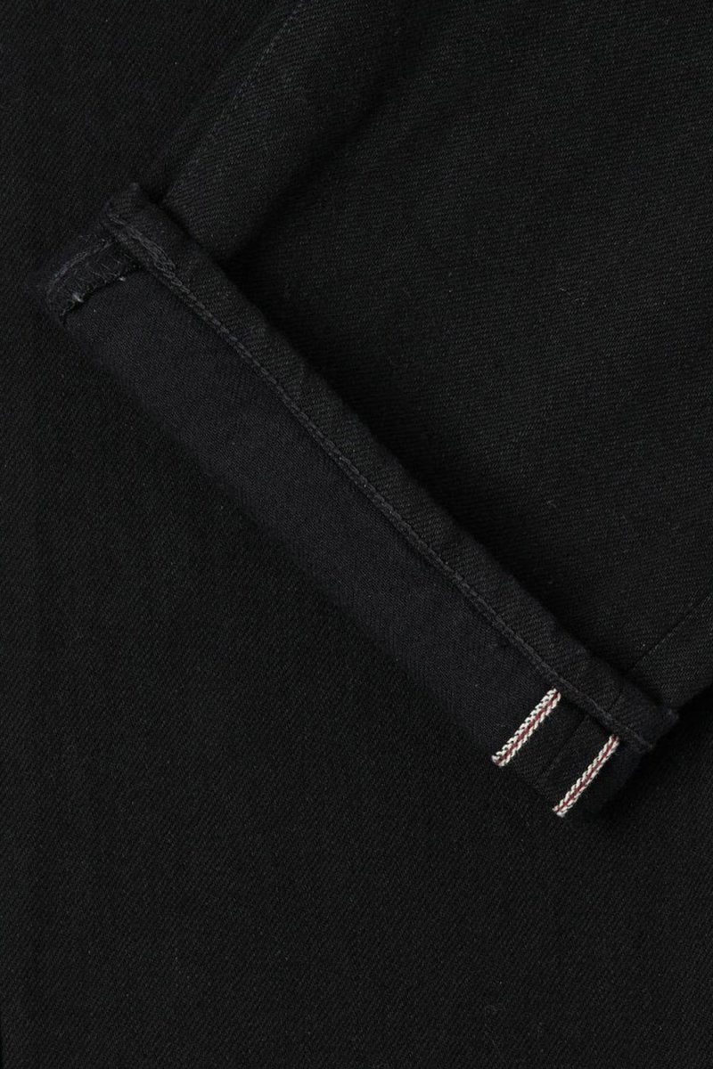 Edwin ED-55 Kaguya 13.4oz Black Rinsed Selvedge Denim (Black) | Jeans