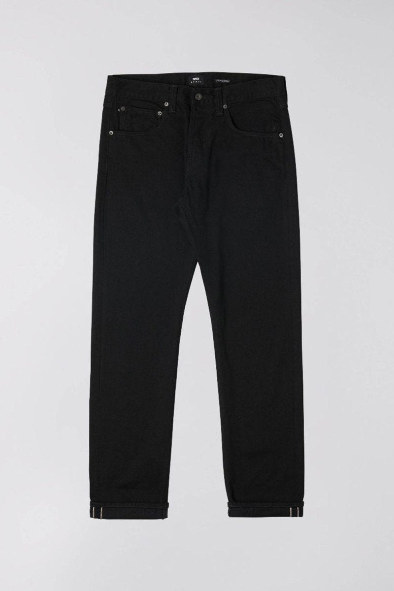 Edwin ED-55 Kaguya 13.4oz Black Rinsed Selvedge Denim (Black) | Jeans