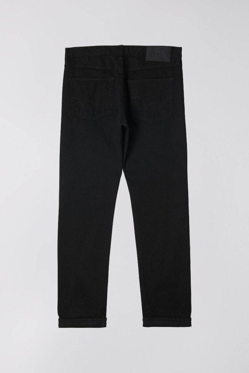 Edwin ED-55 Kaguya 13.4oz Black Rinsed Selvedge Denim (Black) | Jeans