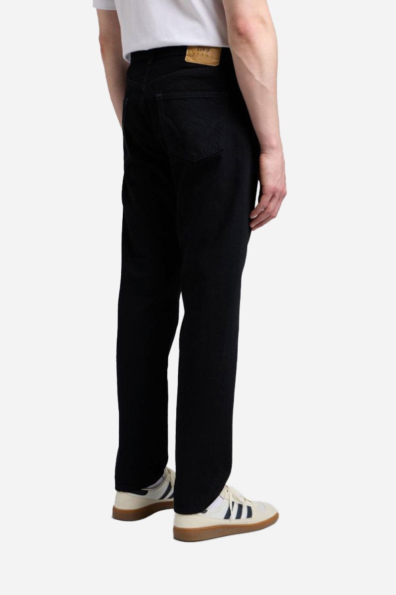 Edwin Regular Tapered Denim Jeans (Black Unwashed) | Jeans