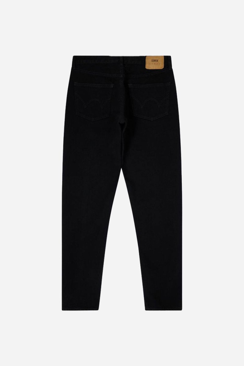 Edwin Regular Tapered Denim Jeans (Black Unwashed) | Jeans