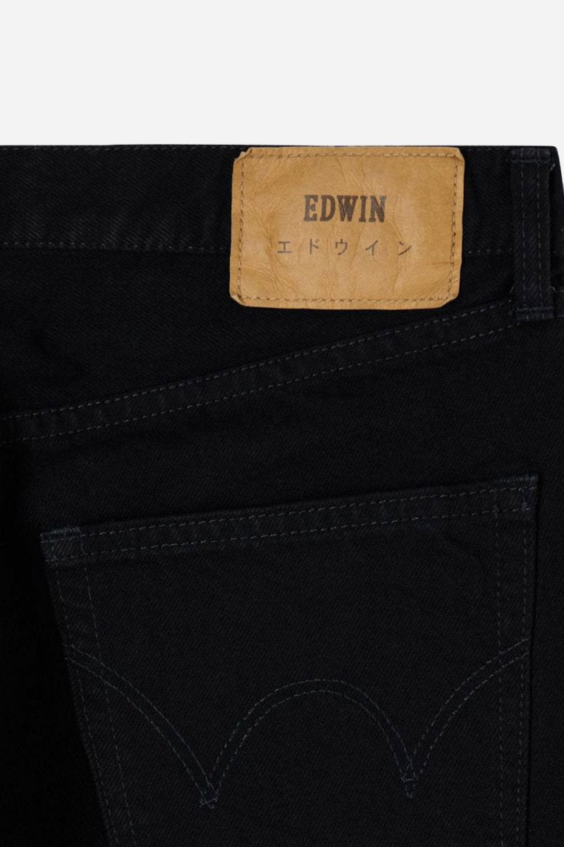 Edwin Regular Tapered Denim Jeans (Black Unwashed) | Jeans