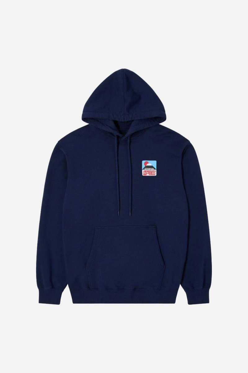 Edwin Sunset On Mount Fuji Hooded Sweatshirt (Maritime Blue) | Sweaters
