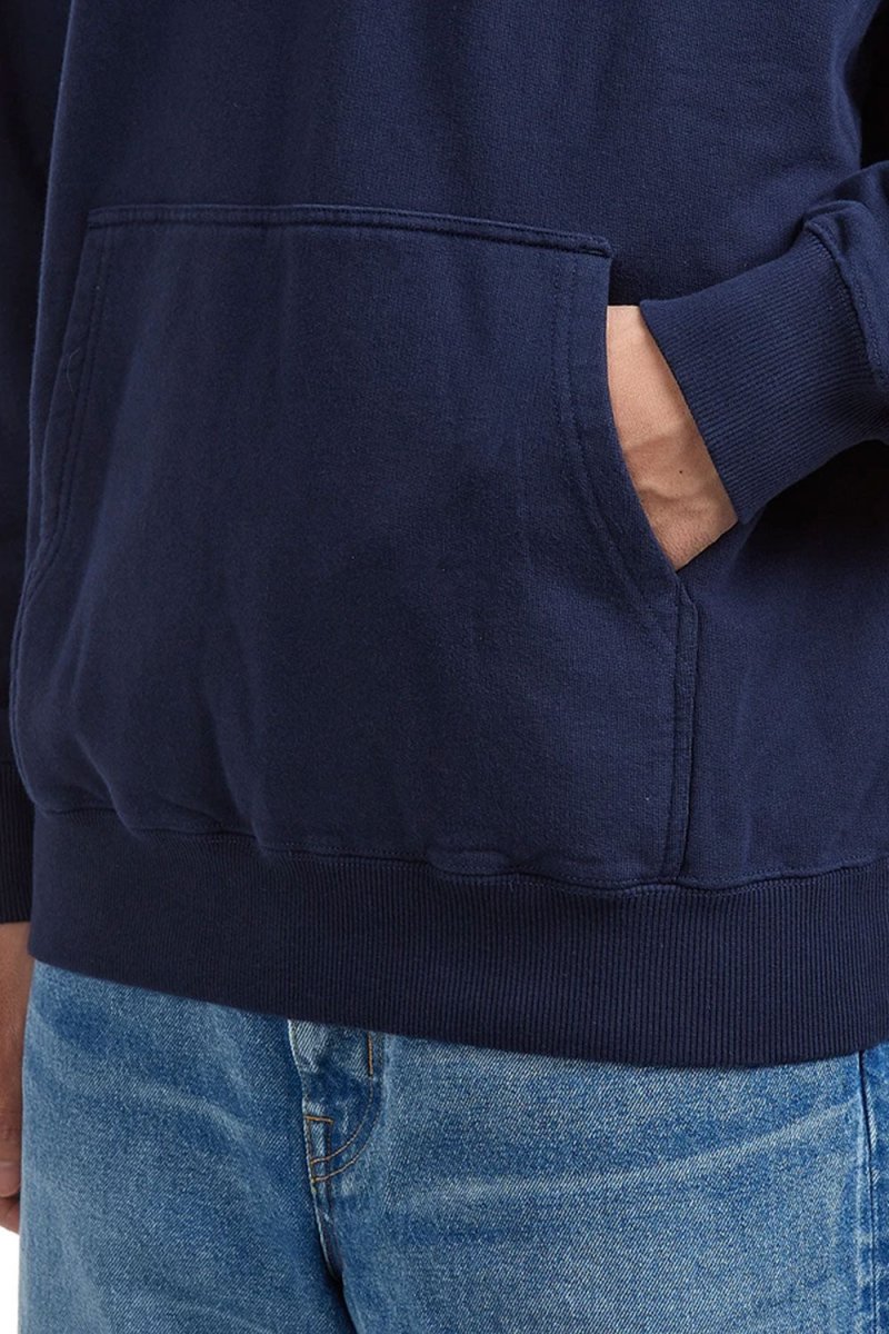 سويت شيرت إدوين صن سيت أون ماونت فوجي بغطاء للرأس (أزرق بحري) | البلوزات