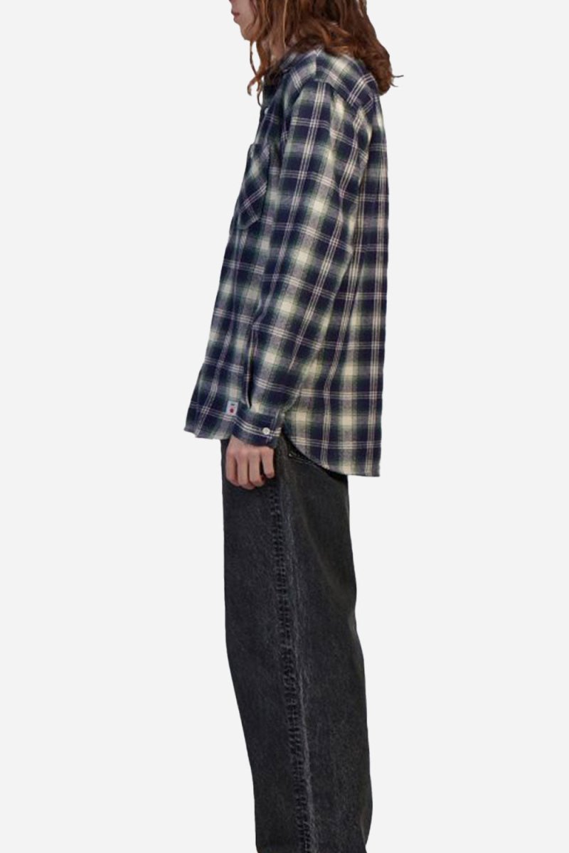 Edwin Work Long Sleeve Shirt (Navy/Green) | Shirts