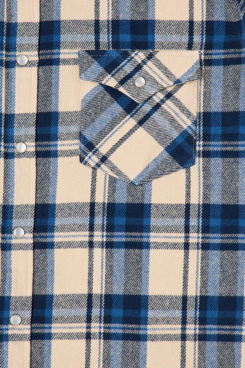 Edwin Work Long Sleeve Shirt (Navy/Green) | Shirts