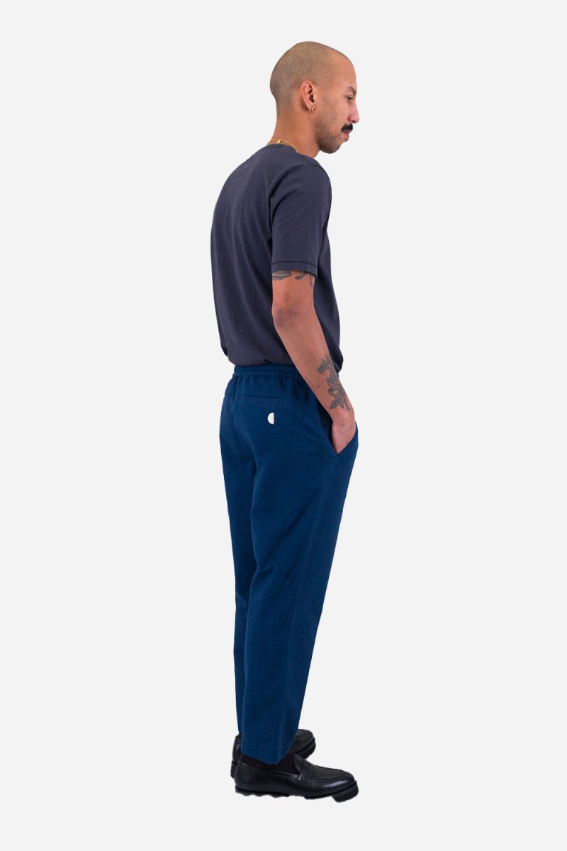 Folk Drawcord Assembly Pant (Ink Blue Moleskin) | Trousers
