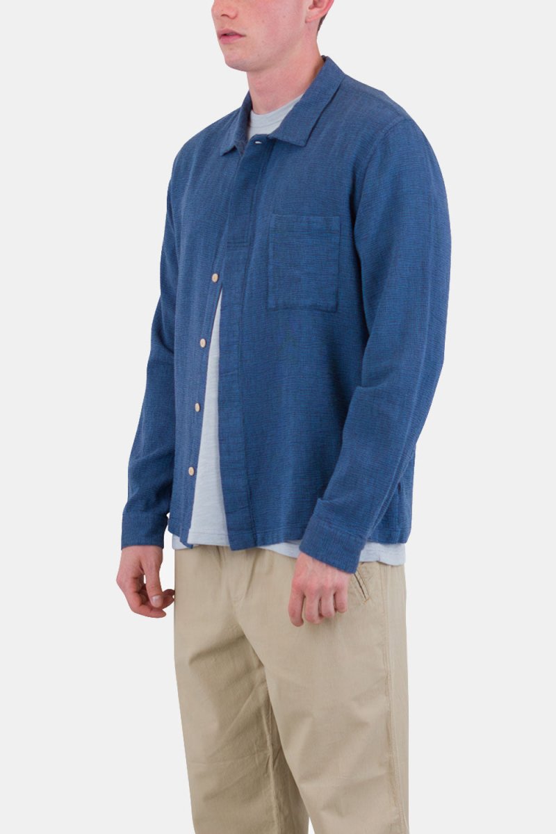 Folk Patch Shirt (Indigo Basketweave) | Shirts