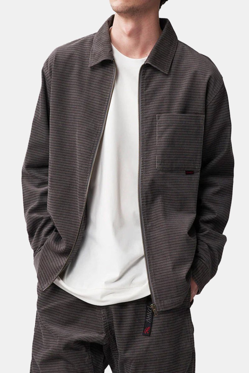 Gramicci Grid Cord Zip Shirt (Grey) | Shirts