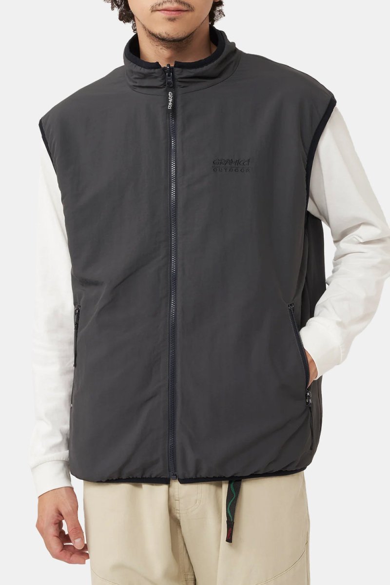 Gramicci Reversible Fleece Vest (Dark Navy) | Sweaters