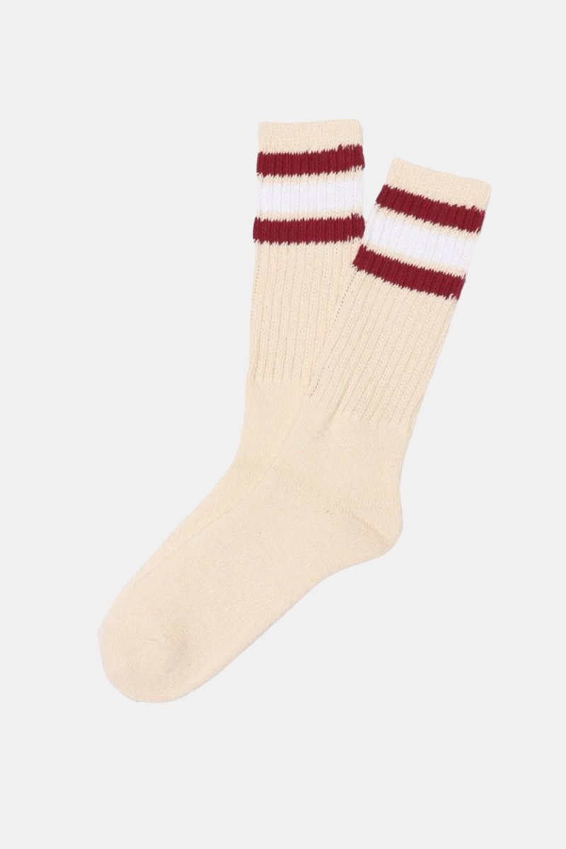 Healthknit 3 Pack 3 Line Crew Socks (White/Yellow/Red) | Socks