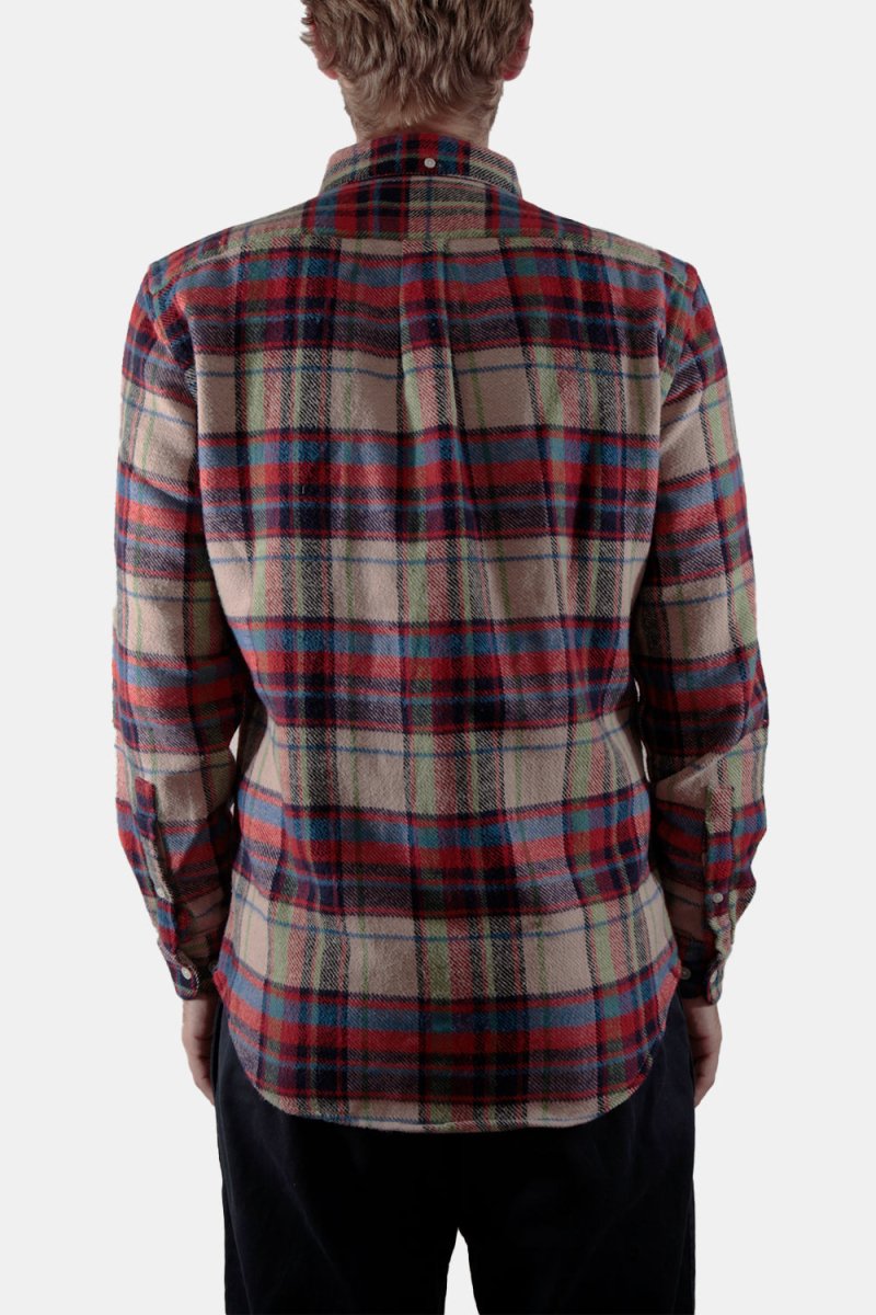 Portuguese Flannel Crush ESP Check Shirt (Red / Ecru) | Shirts