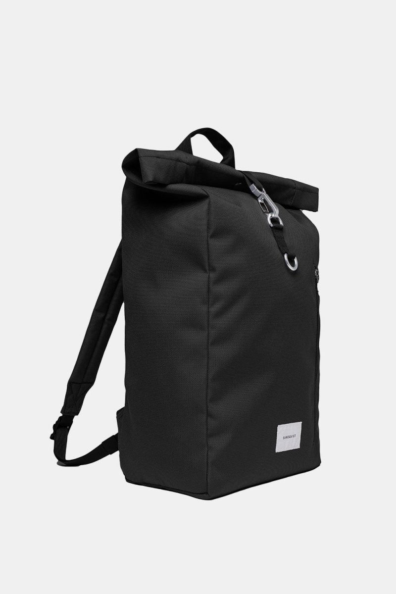 Sandqvist Ground Rolltop L Backpack (Black/Black) | Bags