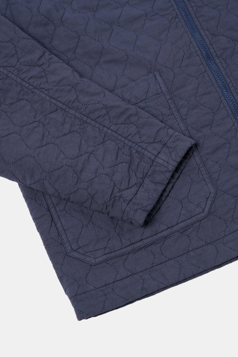 Universal Works Gower Jacket (Dark Navy Quilt Cotton) | Coats &amp; Jackets