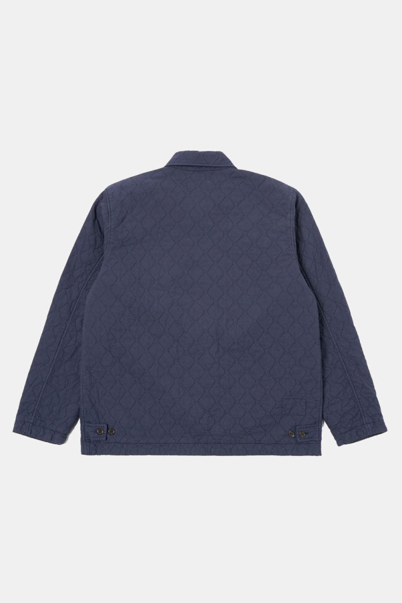 Universal Works Gower Jacket (Dark Navy Quilt Cotton) | Coats &amp; Jackets