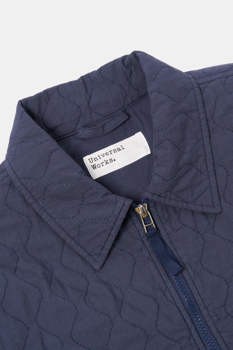 Universal Works Gower Jacket (Dark Navy Quilt Cotton) | Coats &amp; Jackets