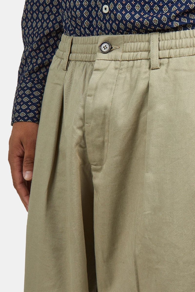 Universal Works Pleated Track Pant (Stone) | Trousers