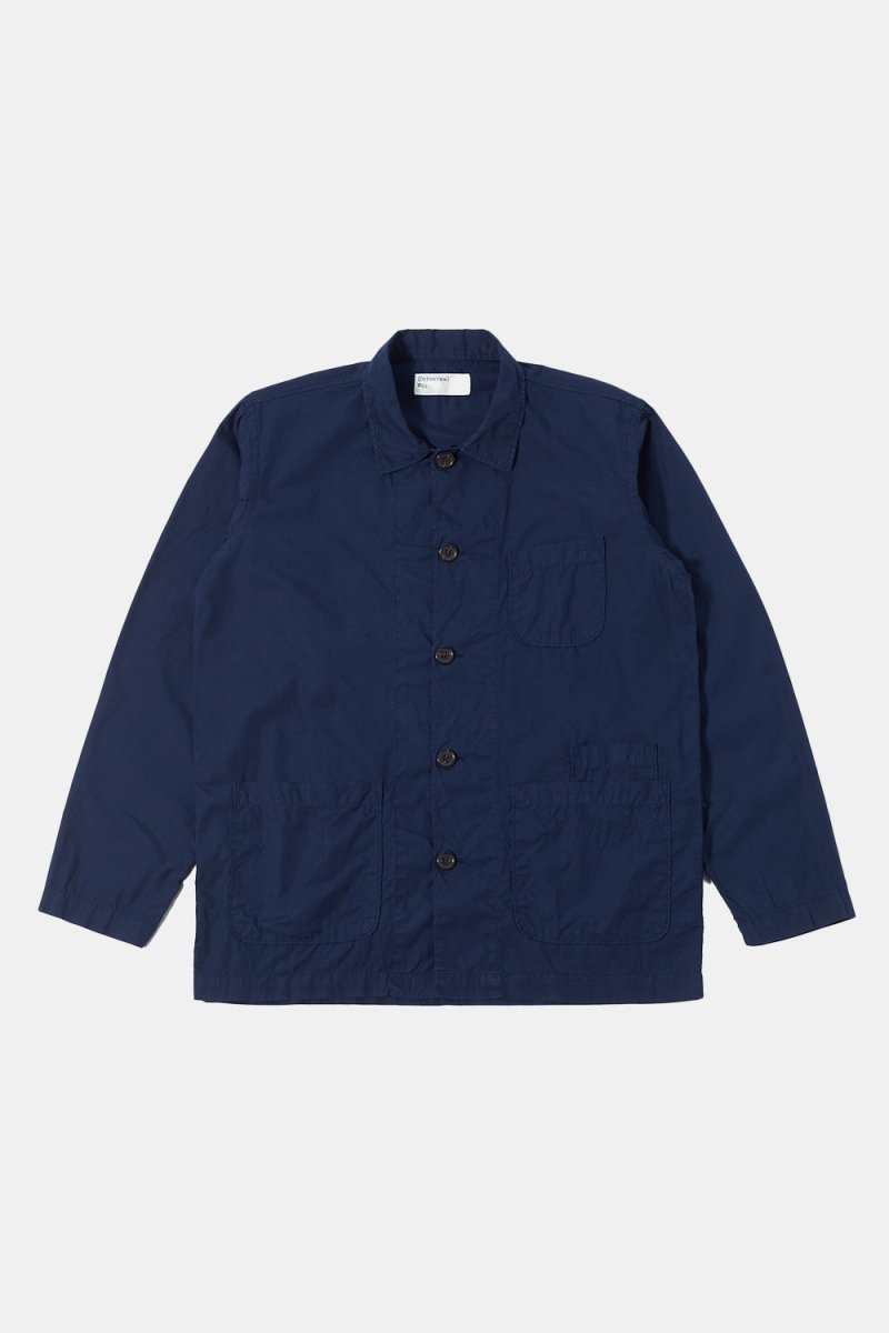 Universal Works Poplin Bakers Overshirt (Navy) | Jackets