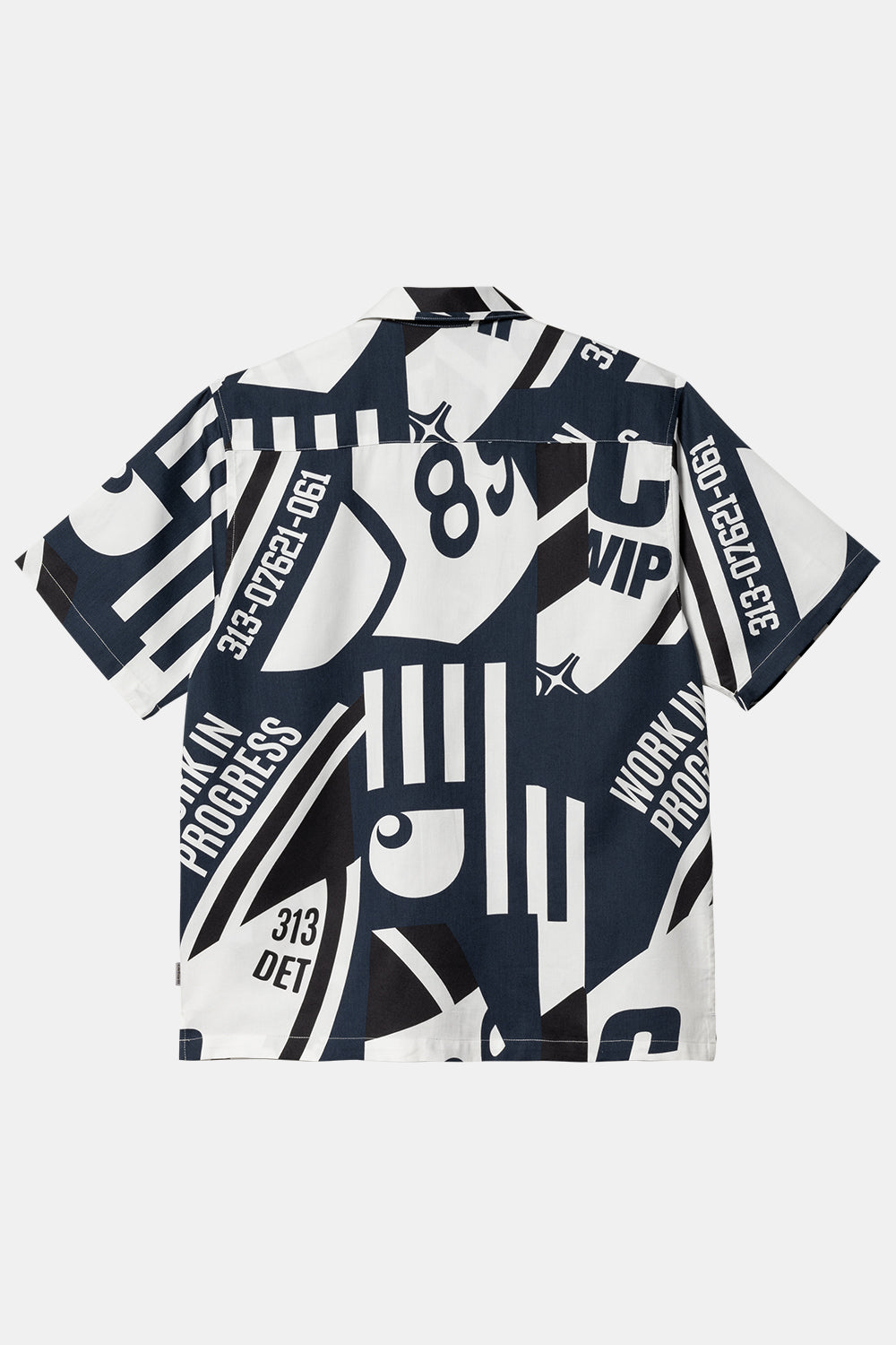 Carhartt WIP Short Sleeve Marina Shirt (Marina Print/Atom Blue) | Number Six
